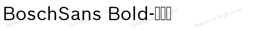 BoschSans Bold字体转换
